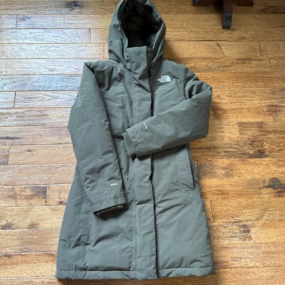 The North Face Arctic Parka Waterproof Insulated Jacket Size Small Green - Picture 2 of 6